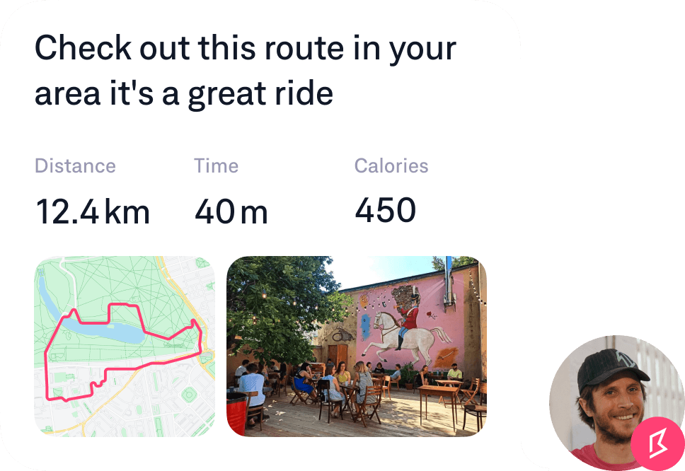 Conceirge message 4: Check out this route in your area it's a great ride
