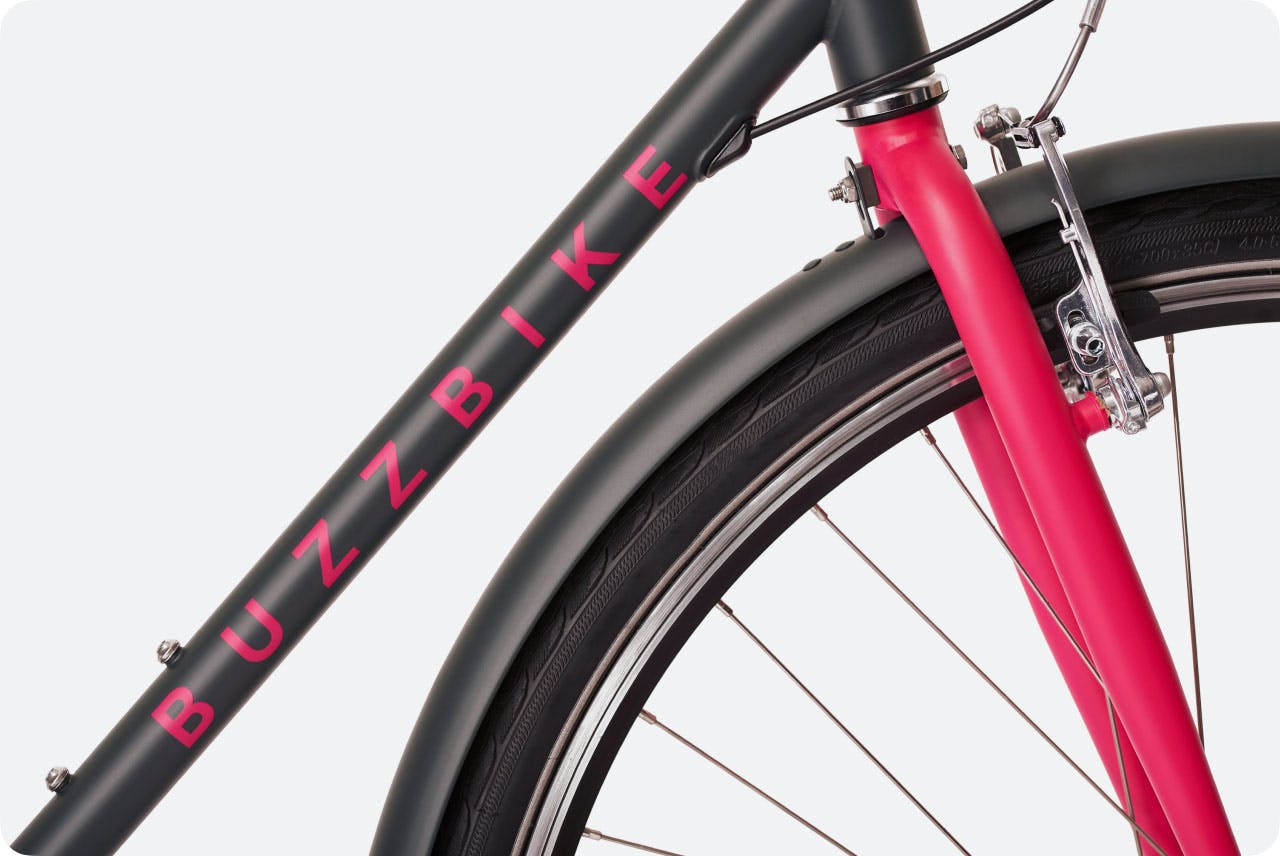 Super-responsive front and rear rim brakes to put you in control